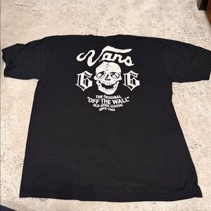 Vans Black Tee with Skull Graphic